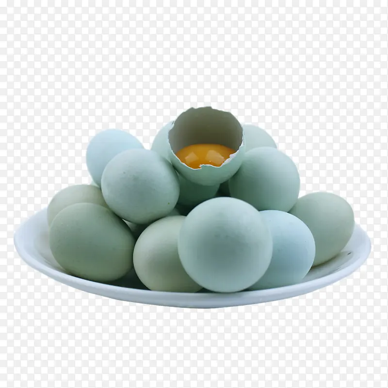 瓷碗里的绿壳鸡蛋