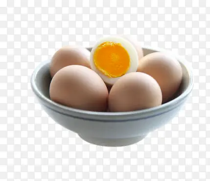 瓷碗里的熟鸡蛋