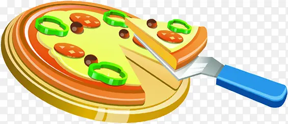 刀叉圆形披萨食物