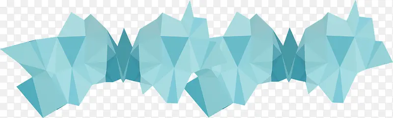 淡蓝色立体菱形不规则几何