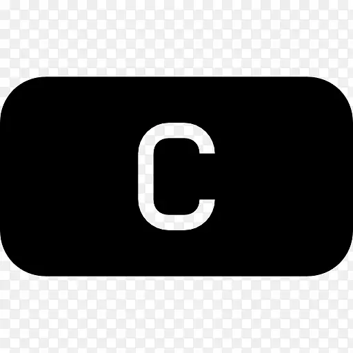 C文件的黑色圆角矩形界面符号图标