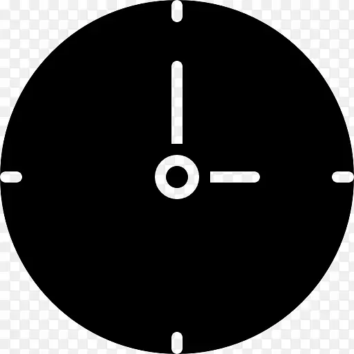 黑色圆形时钟图标