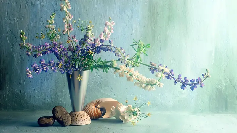 静物花瓶油画水彩画
