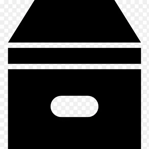 盒的角度黑色档案界面符号图标