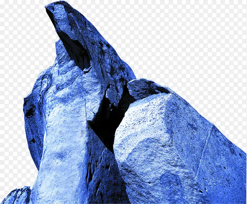 蓝色简约石头企业插图
