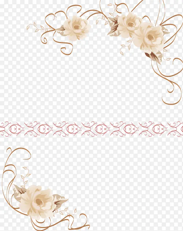 白玫瑰花纹素材背景