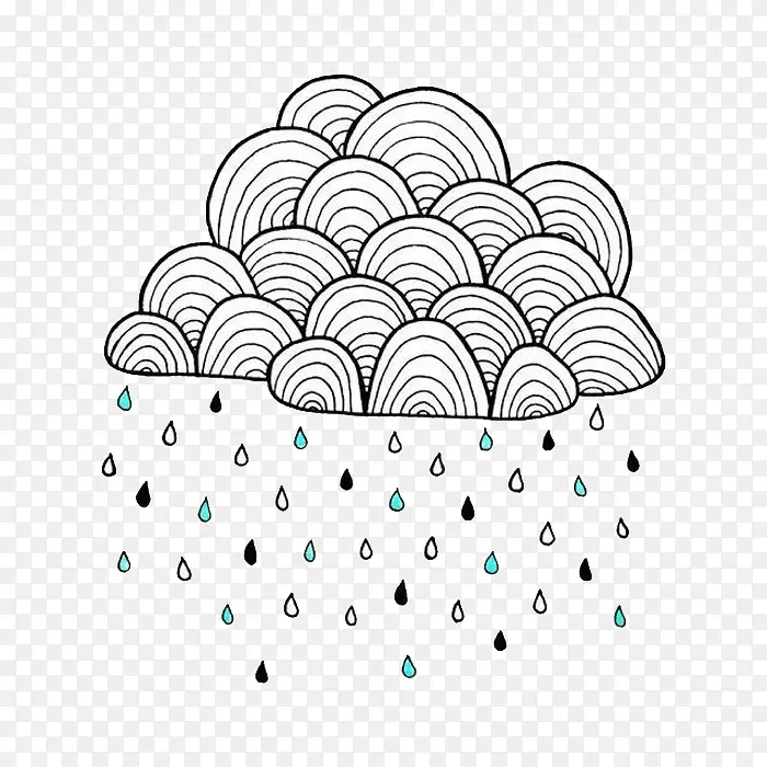 云朵下的雨