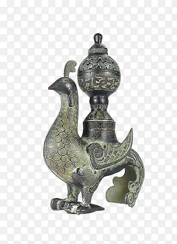 唯美中国风古典古董金鸡装饰香炉
