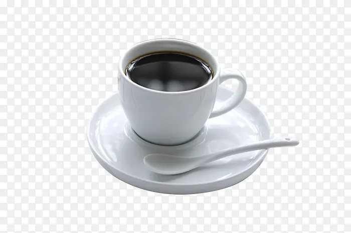 白色陶瓷杯冬日暖意黑咖啡