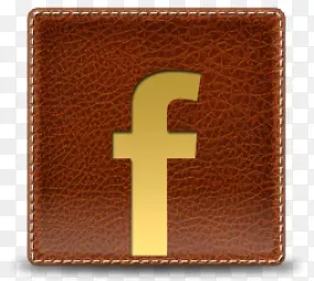 Facebook金皮革社交媒体图标