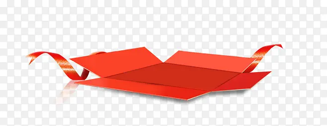红色散开的纸盒