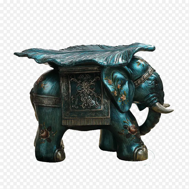 欧式复古大象造型穿换鞋凳