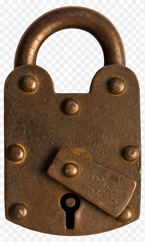 棕色金属大锁