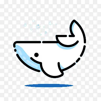 可爱的白色鲸鱼