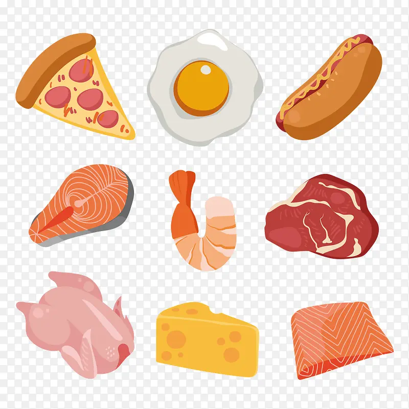 矢量食物
