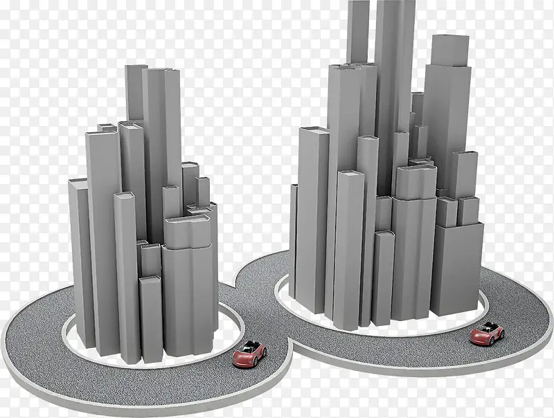 灰色科技建筑物素材