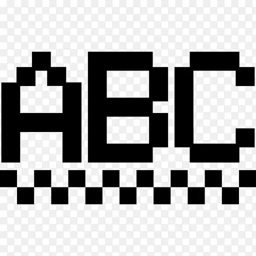 字母ABC在像素化的形式图标