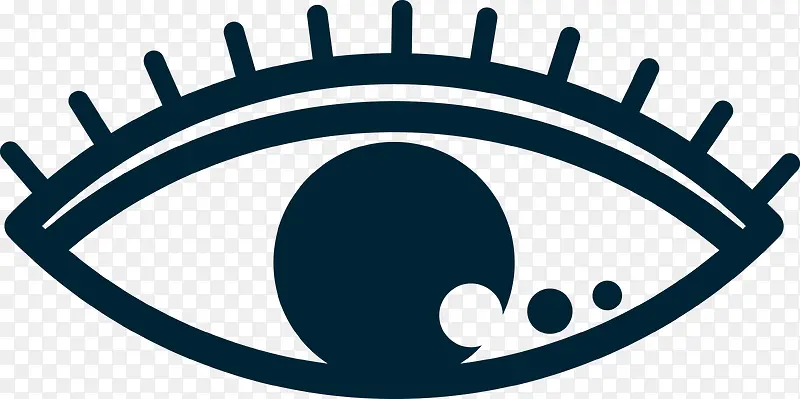 手绘黑色大眼睛