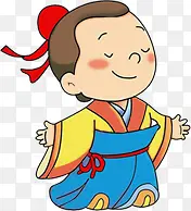 古代书生卡通造型图标