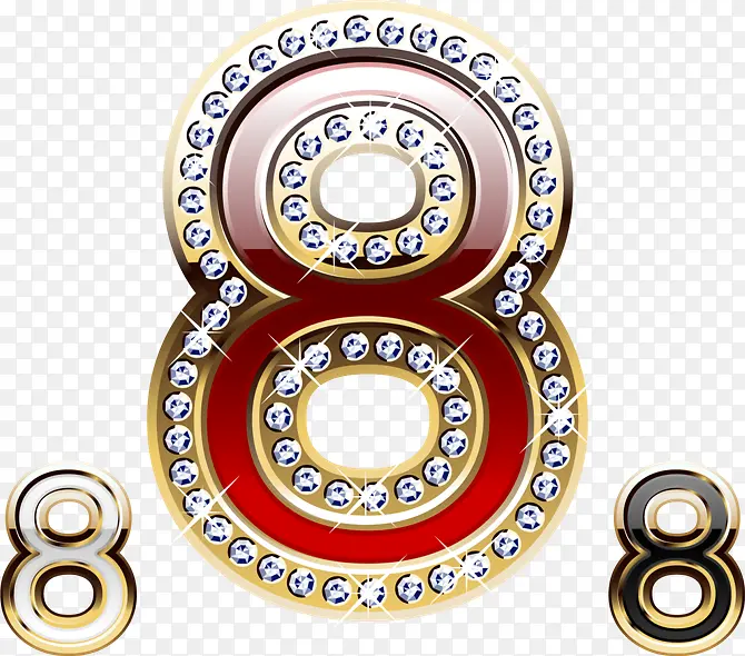 钻石阿拉伯数字八PNG图片素材下载_图片编号yxjdzrdw-免抠素材网
