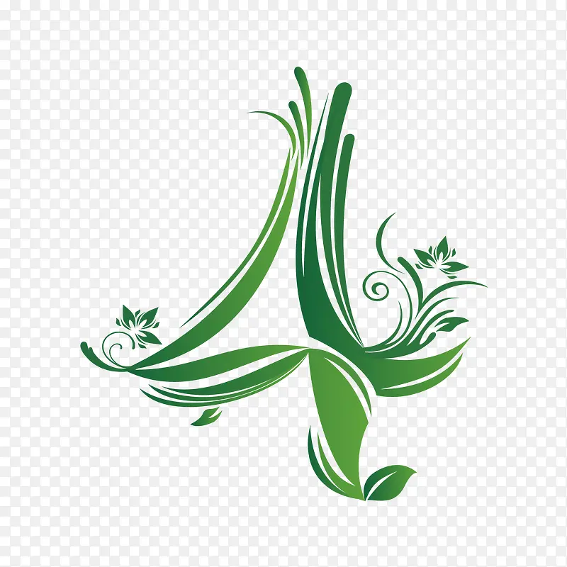 花纹数字4