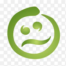 绿色的困惑表情图标PNG图片素材下载_图片编号qardvrnl-免抠素材网