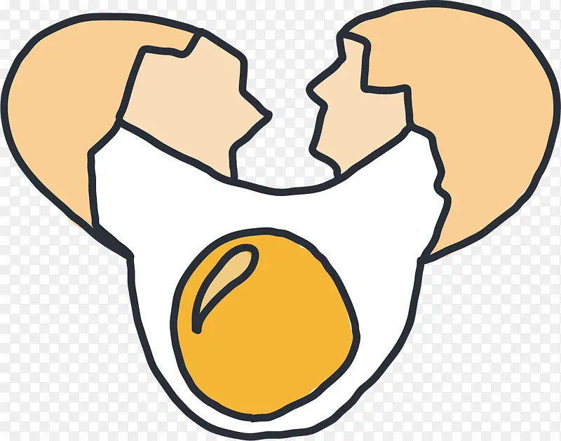 蛋白蛋黄矢量鸡蛋