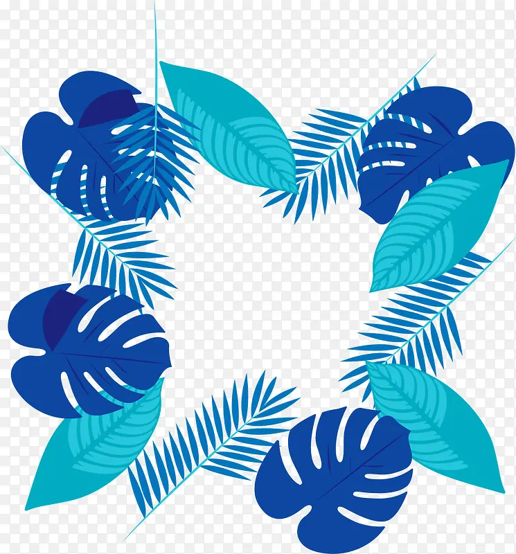 蓝色芭蕉叶