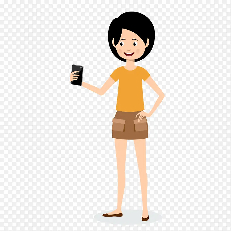 卡通装饰人物介绍海报设计女孩子