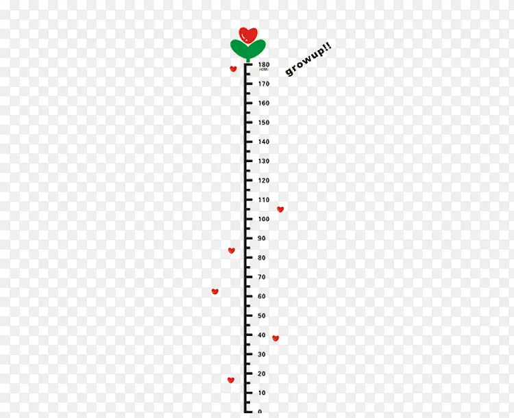 爱心小苗身高贴素材