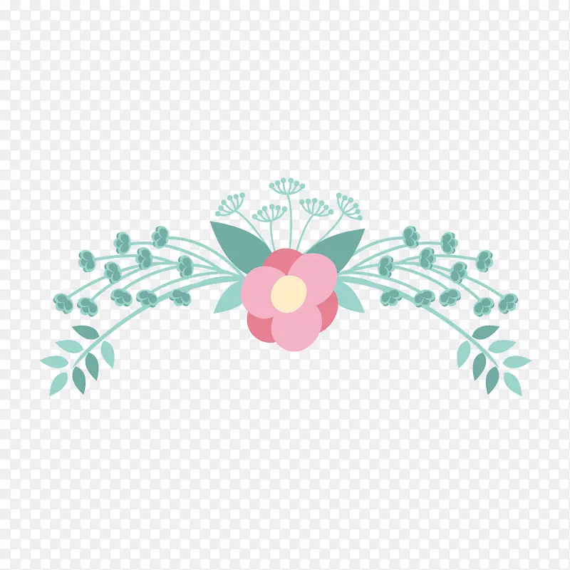 矢量贺卡装饰花