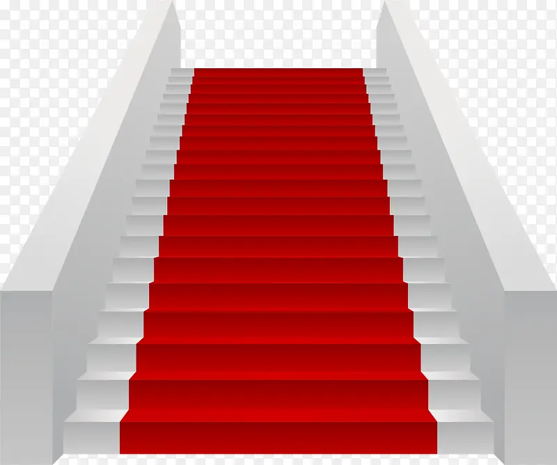 矢量手绘楼梯红毯