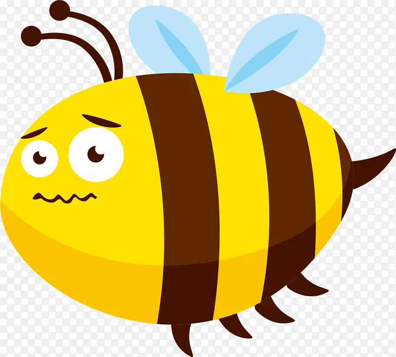 黄色卡通委屈蜜蜂