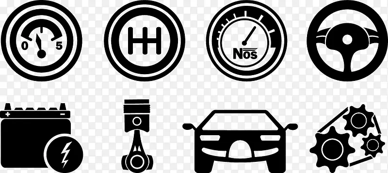 符号修理汽车机械设备概念