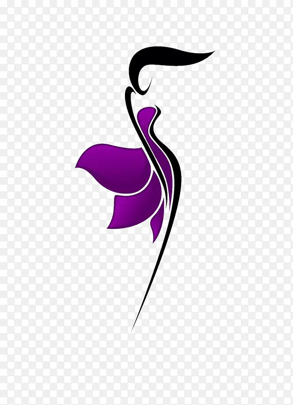 美女紫色减肥logo