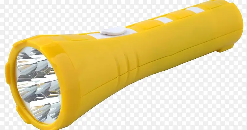 黄色手电筒横放