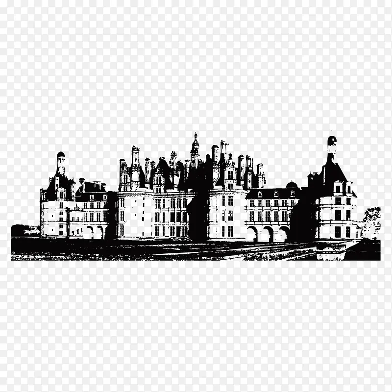 矢量水墨建筑PNG图片素材下载_图片编号qrmamaza-免抠素材网