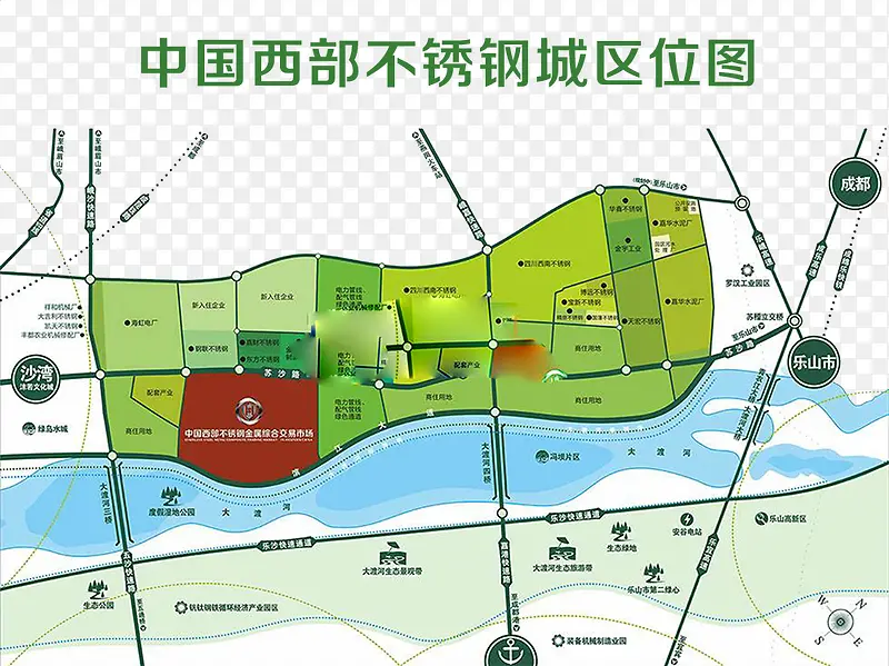 中国西部不锈钢城区位图