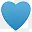 蓝色的心形符号 icon