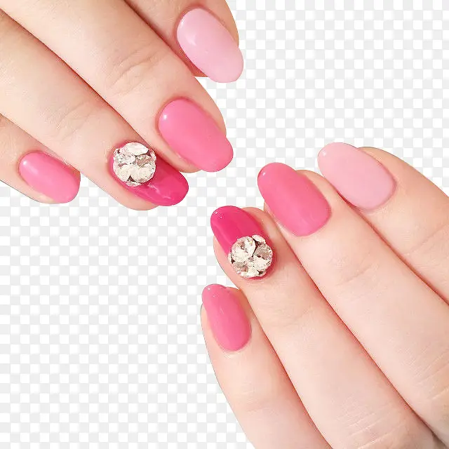 粉色指甲