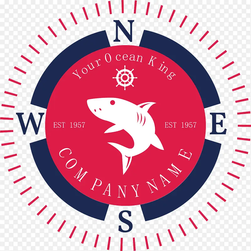 捕鱼公司logo设计