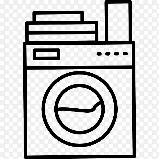 洗衣机变的衣服和肥皂在上面图标