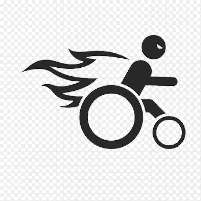 残疾人标志坐轮椅