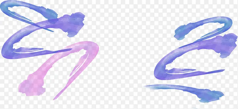 教师节水彩涂鸦蓝紫色