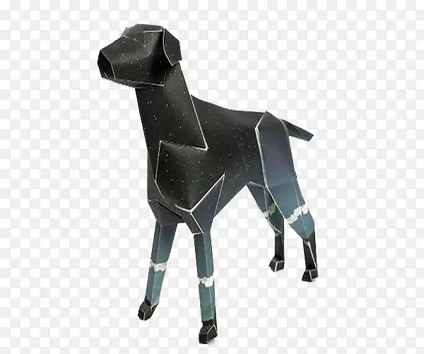 黑色折纸狗狗
