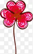 粉色线条花朵美景装饰