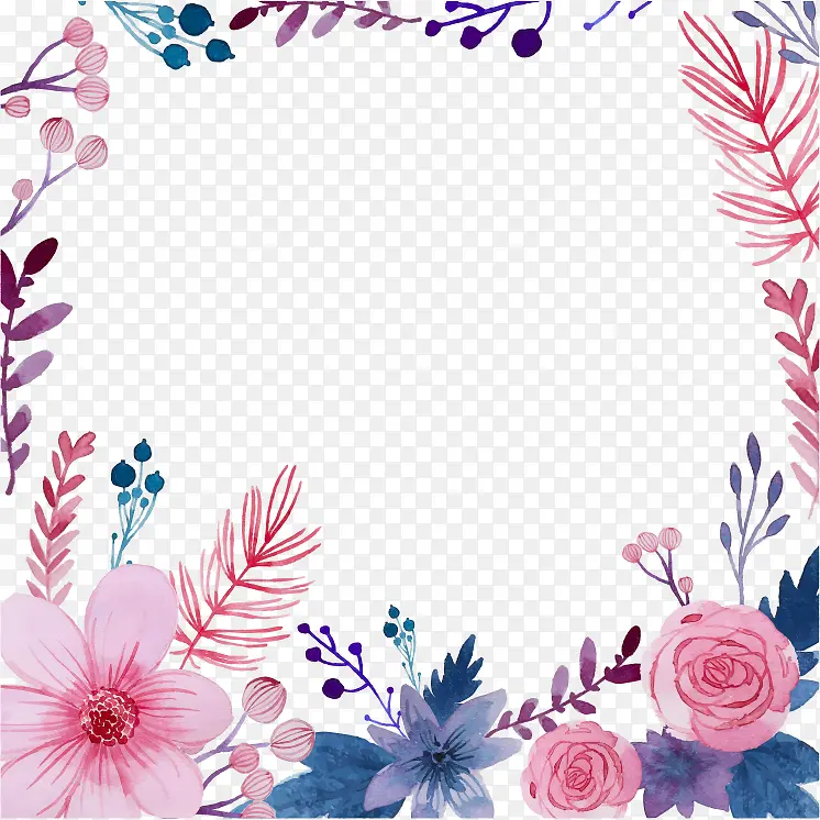 水彩花卉素材