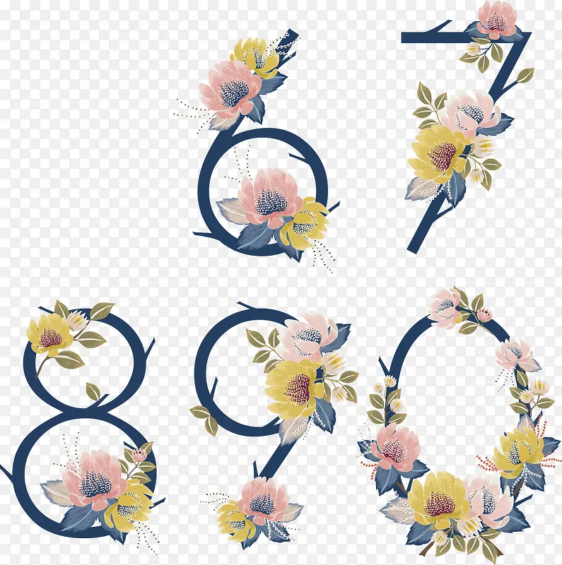 数字设计环绕花