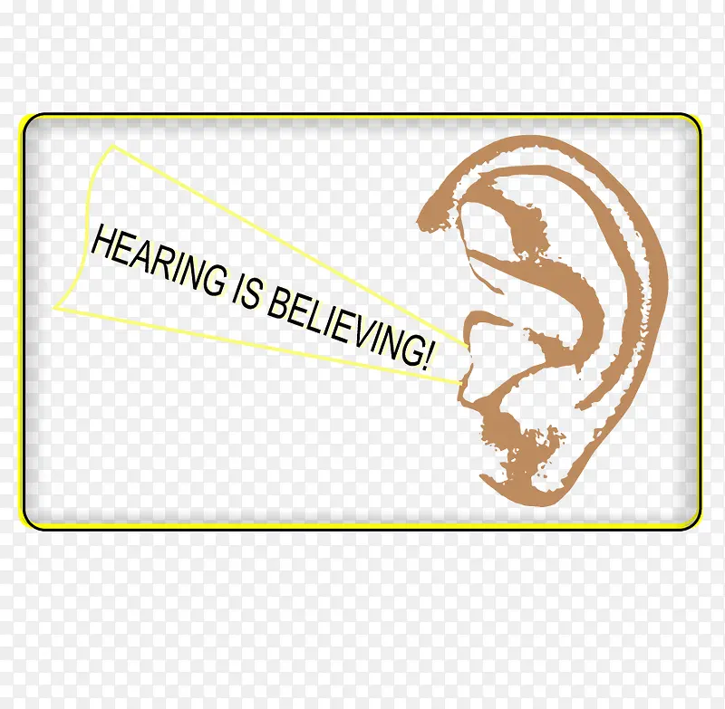 矢量人体部位耳朵听力