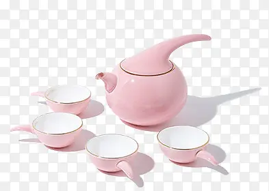 粉色茶具套